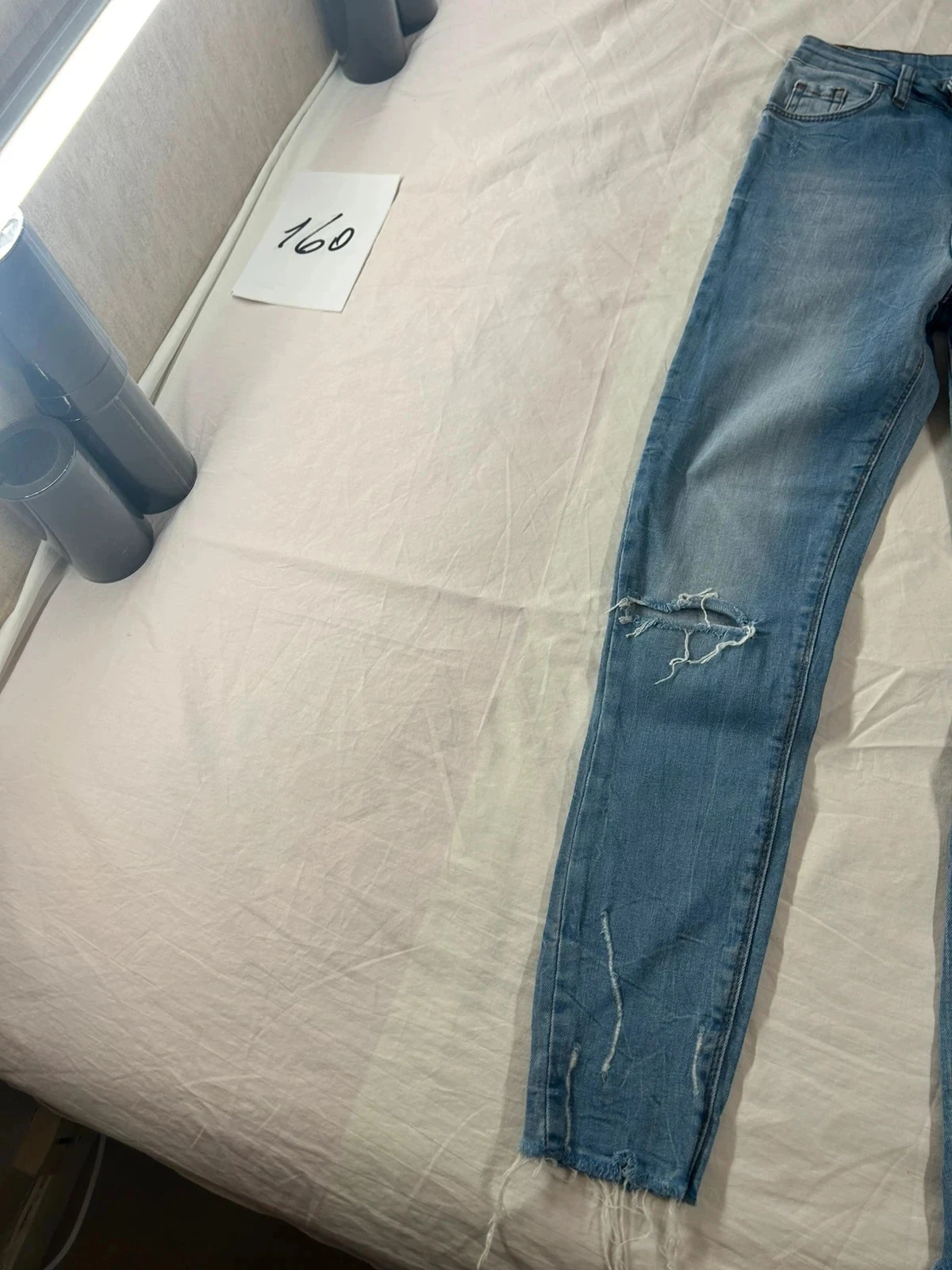 Ripped skinny blue jeans Rich star – photo 3